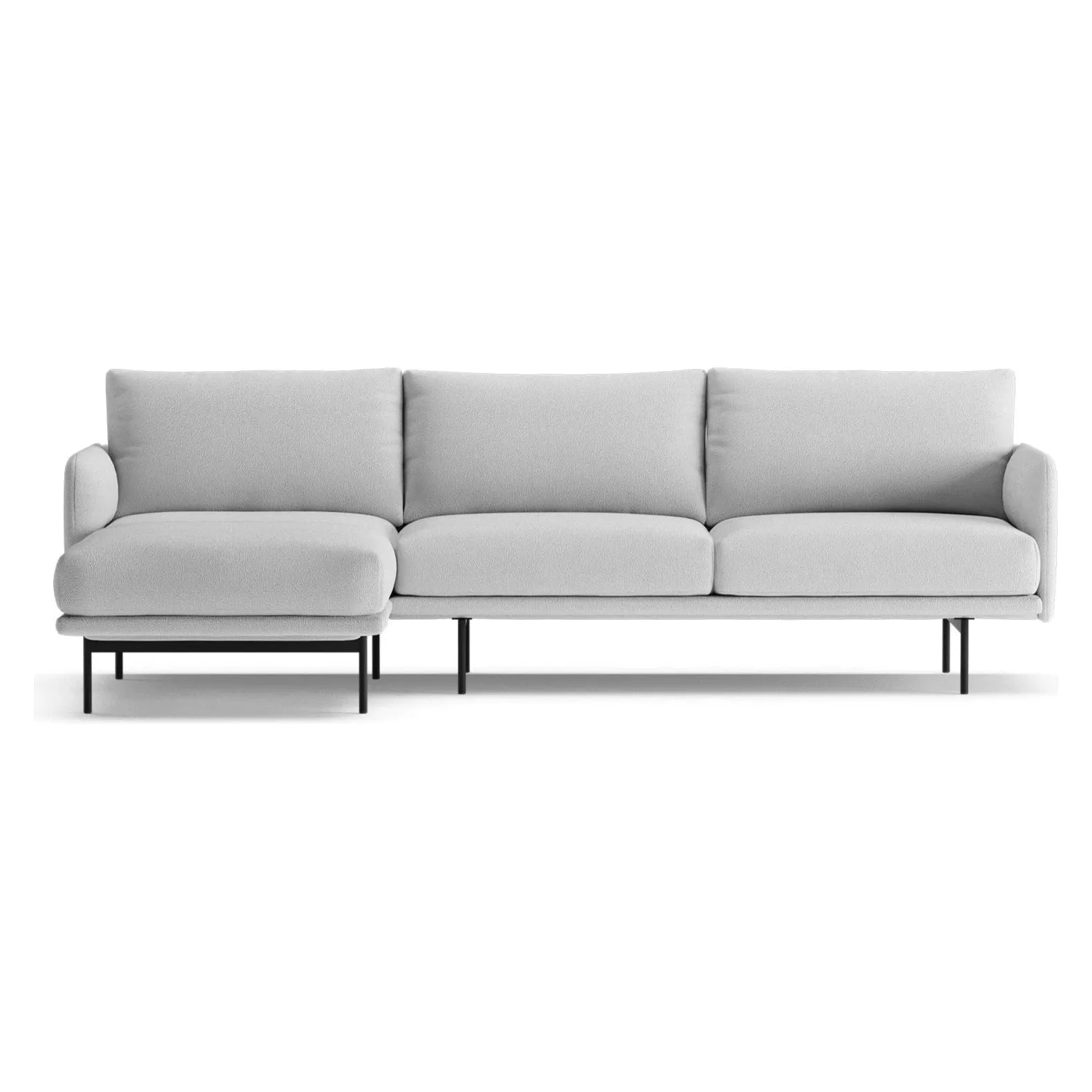 ANA kampinė sofa, pilka spalva, kairė pusė