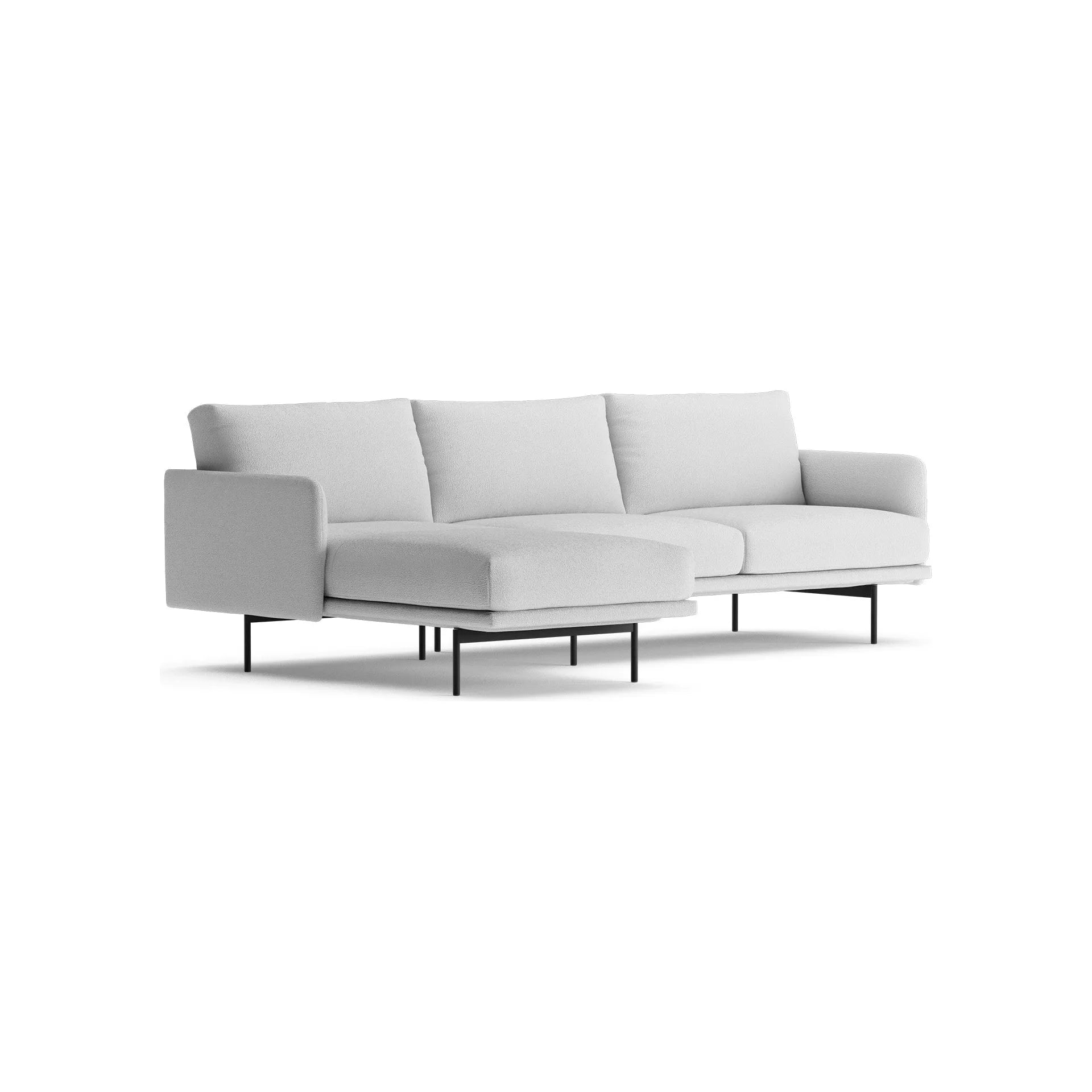 ANA kampinė sofa, pilka spalva, kairė pusė