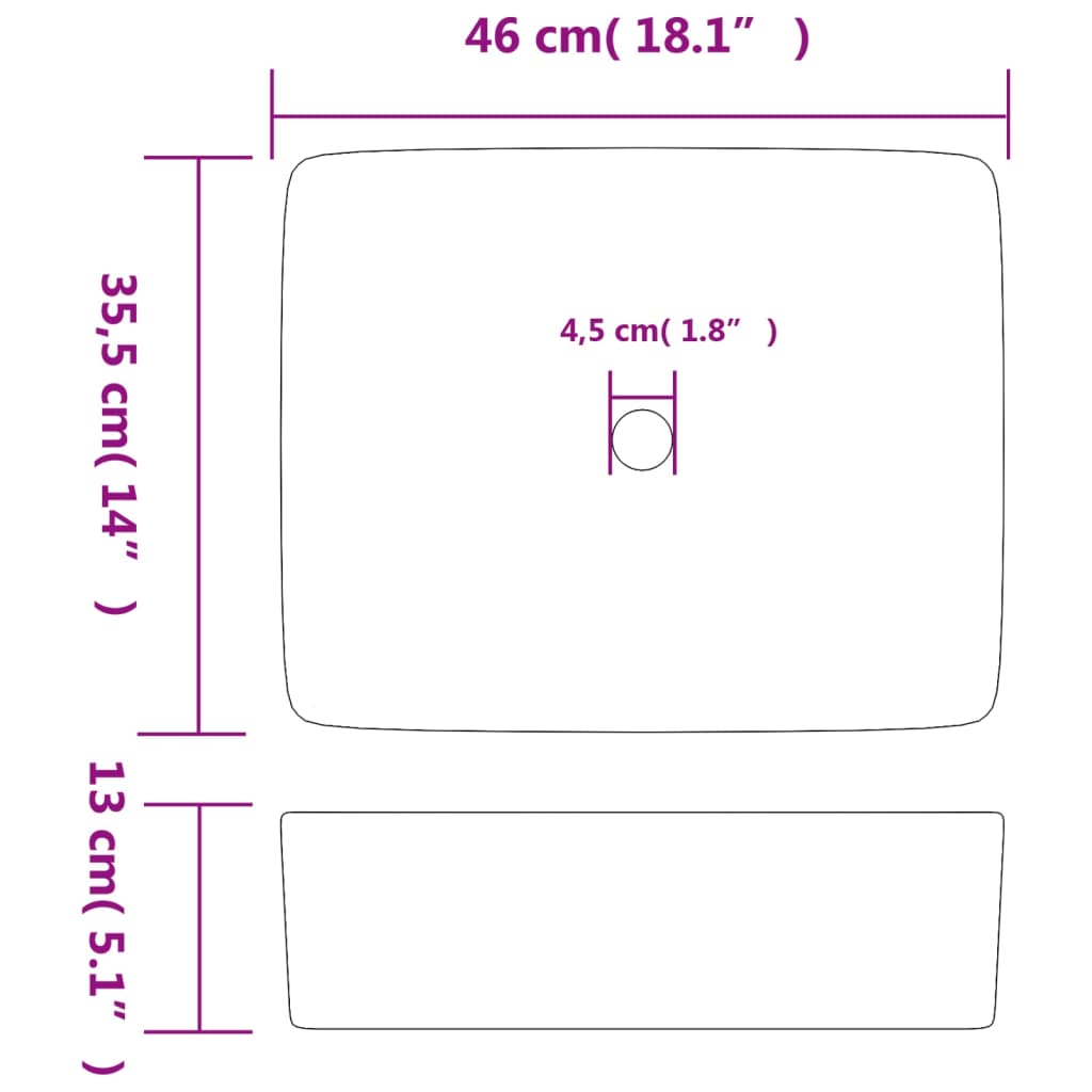 Praustuvas LOCKABLE, 46cm., juodas