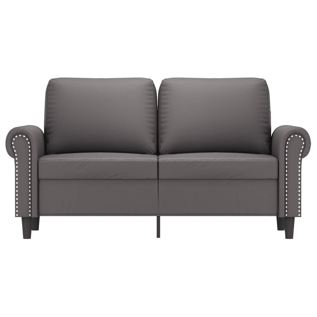 Dvivietė sofa, pilkos spalvos, 120cm, dirbtinė oda