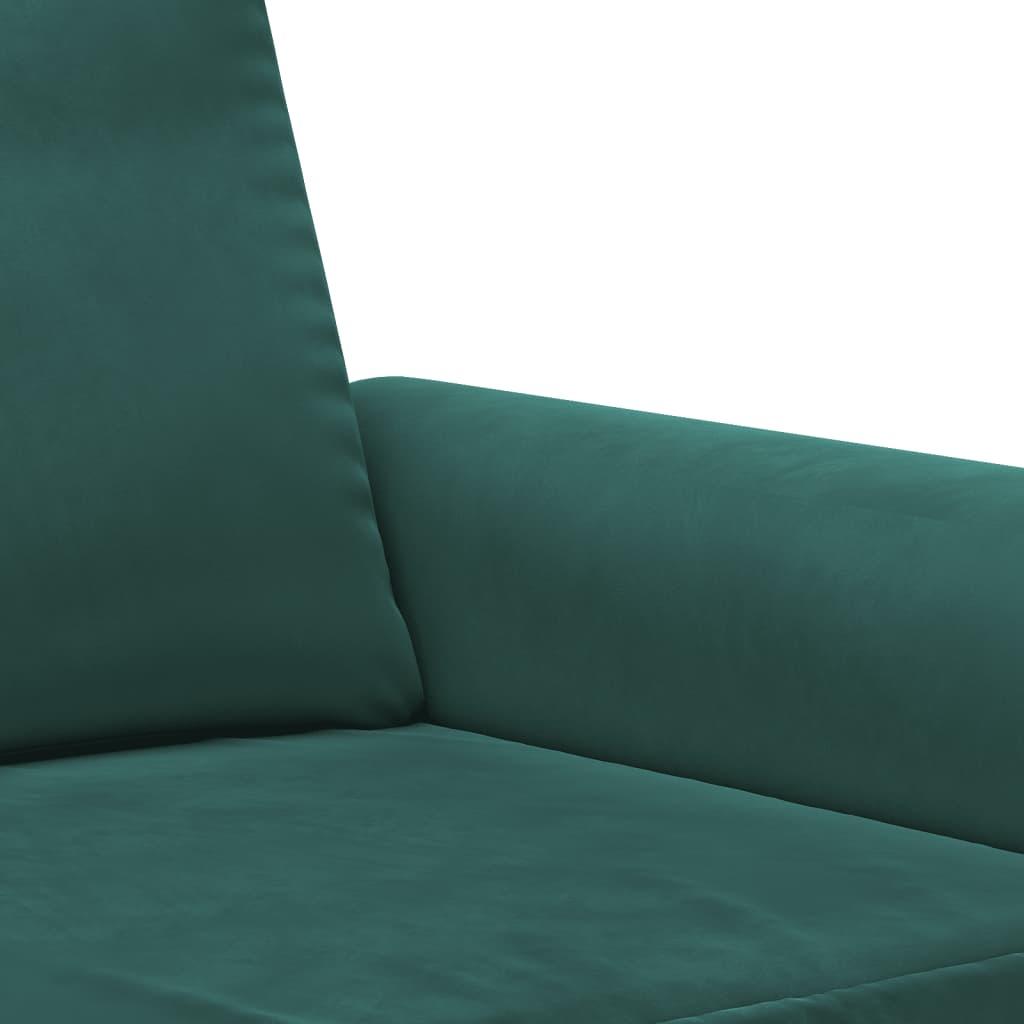 Dvivietė sofa, tamsiai žalios spalvos, 120cm, aksomas