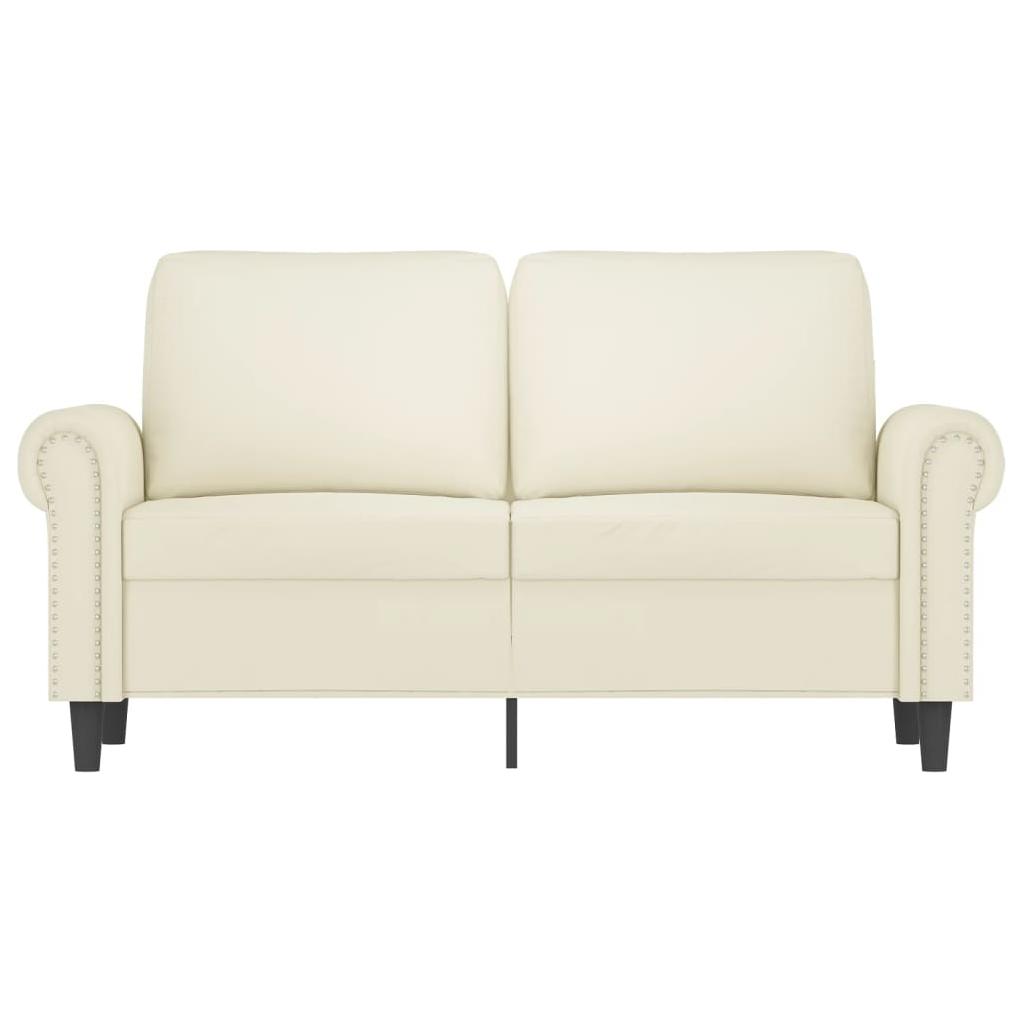 Dvivietė sofa, kreminės spalvos, 120cm, aksomas