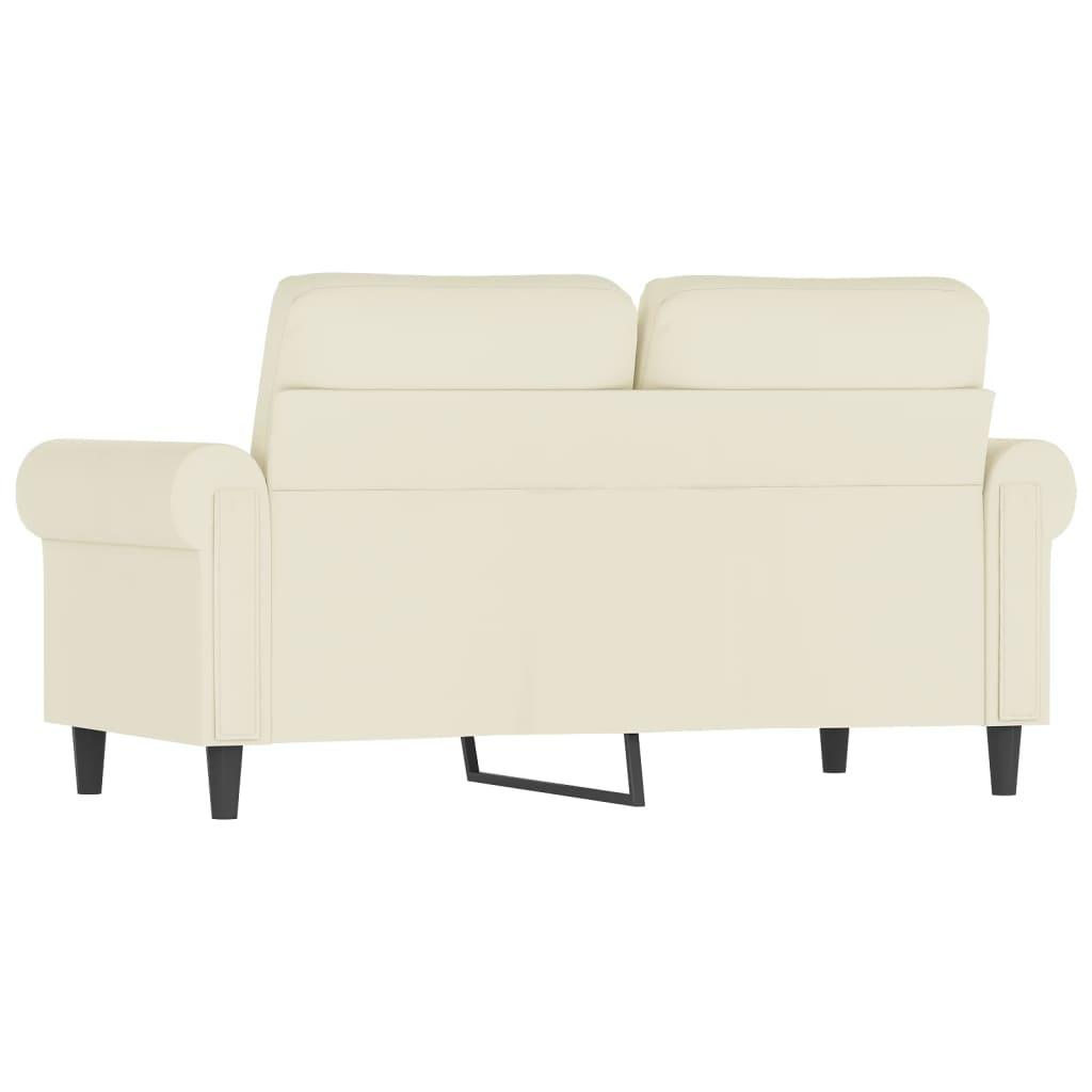 Dvivietė sofa, kreminės spalvos, 120cm, aksomas