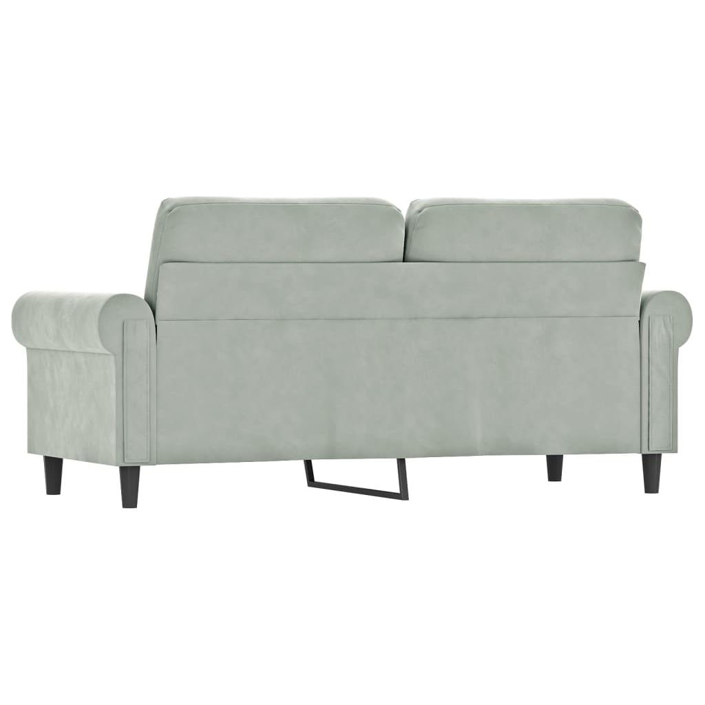 Dvivietė sofa, šviesiai pilkos spalvos, 140cm, aksomas