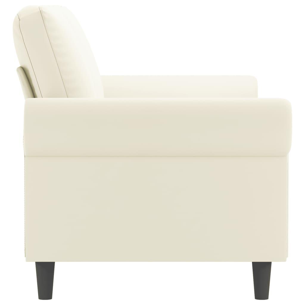 Dvivietė sofa, kreminės spalvos, 140cm, aksomas