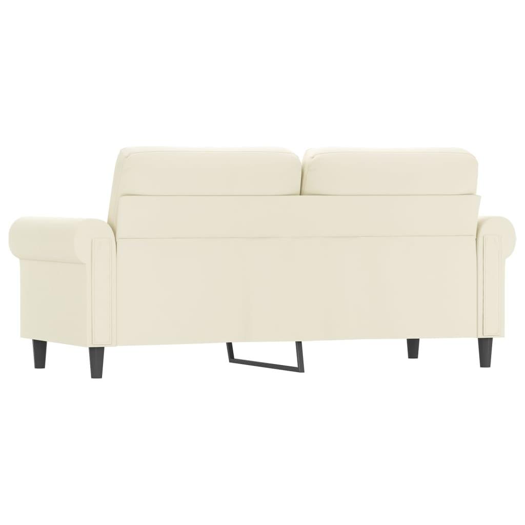 Dvivietė sofa, kreminės spalvos, 140cm, aksomas