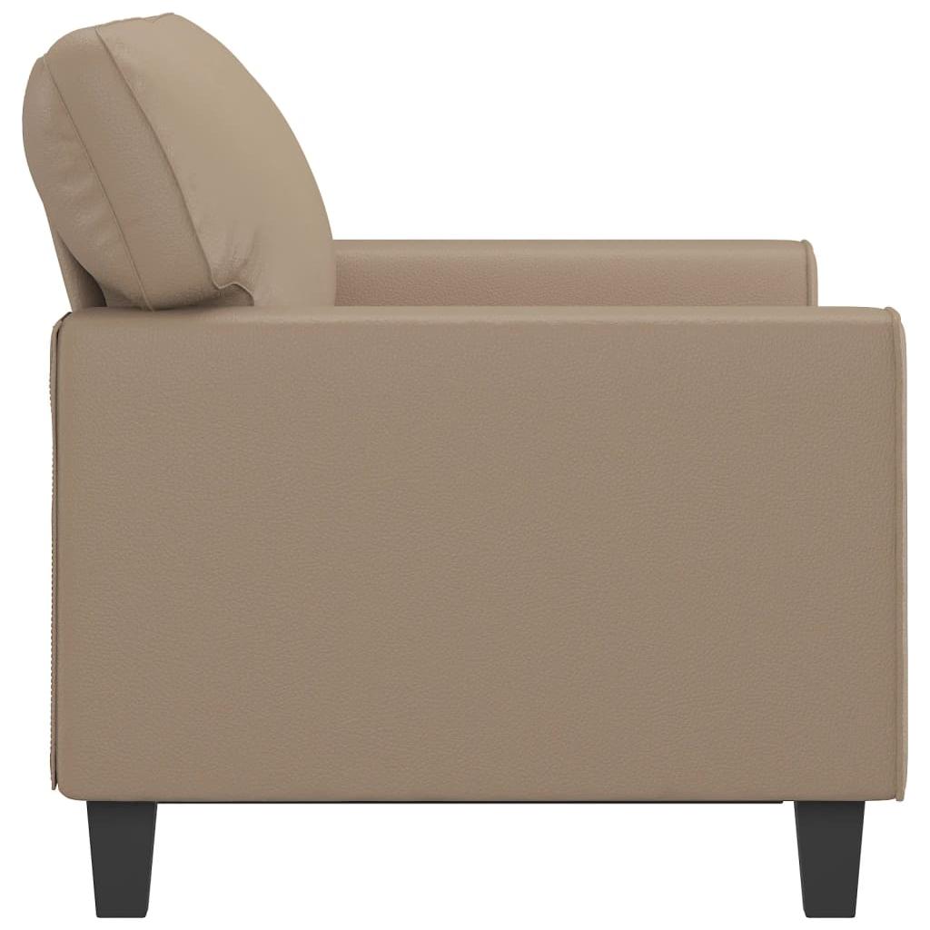 Dvivietė sofa, kapučino spalvos, 120cm, dirbtinė oda