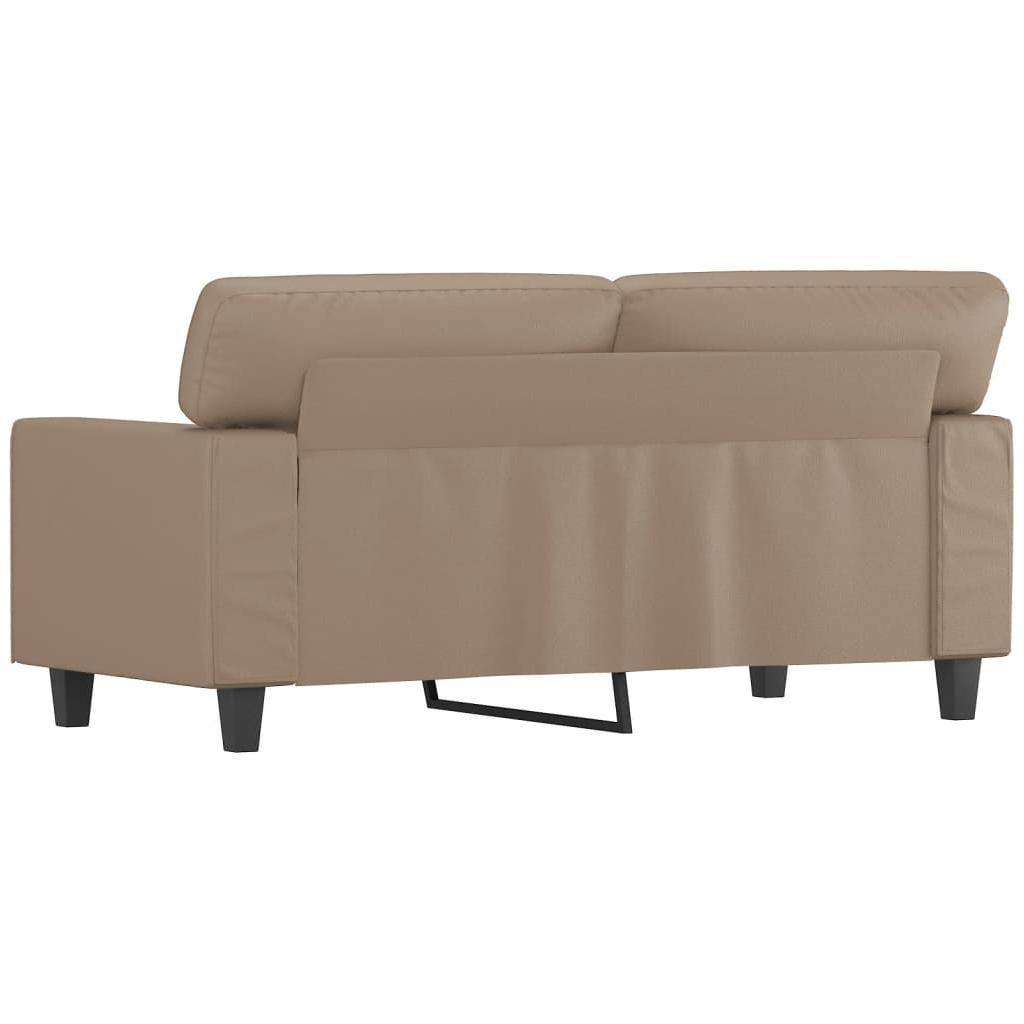 Dvivietė sofa, kapučino spalvos, 120cm, dirbtinė oda