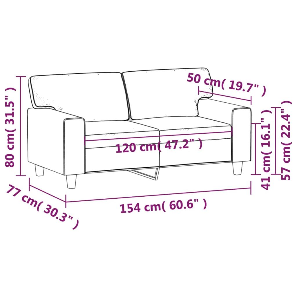 Dvivietė sofa, kapučino spalvos, 120cm, dirbtinė oda