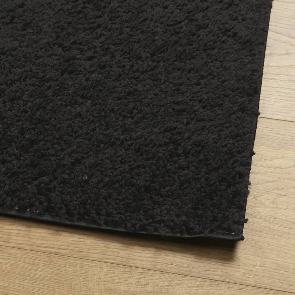Shaggy tipo kilimas, juodos spalvos, 80x250cm, aukšti šereliai