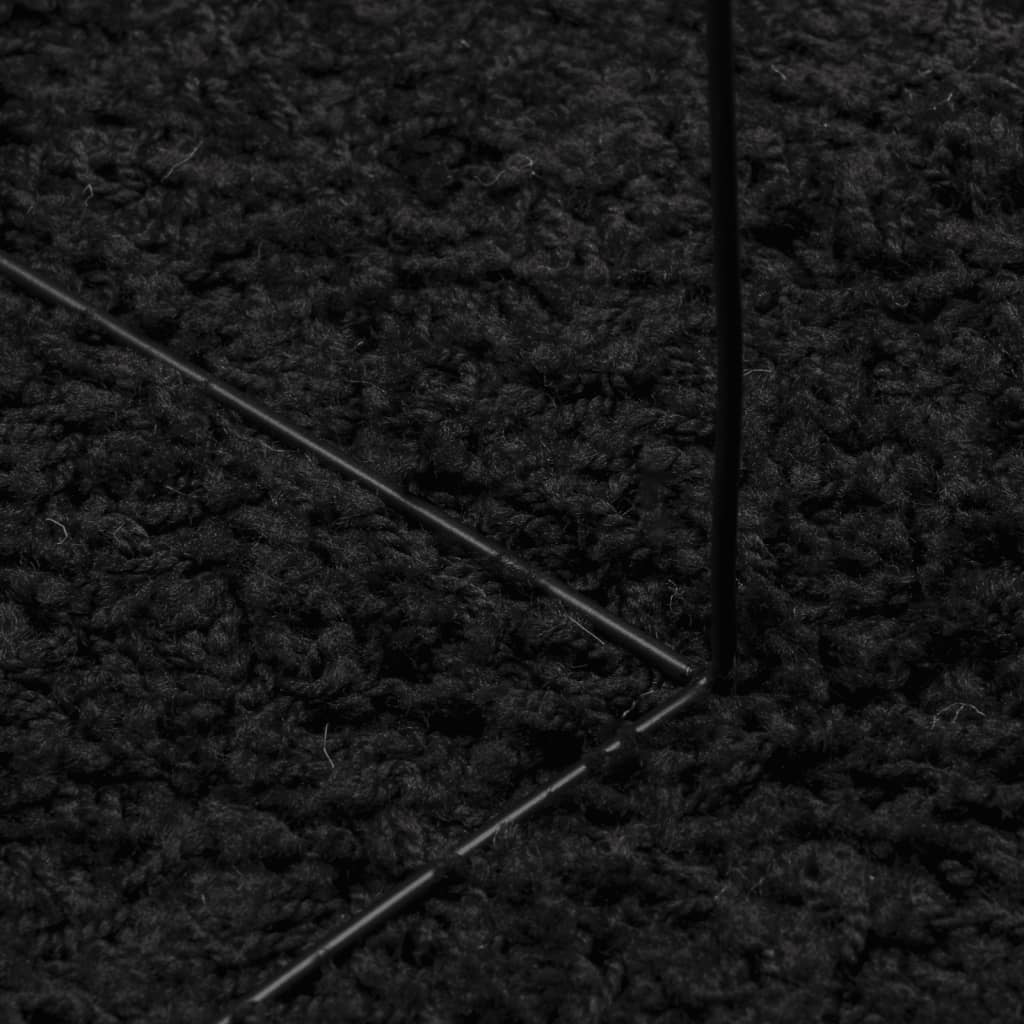 Shaggy tipo kilimas, juodos spalvos, 80x250cm, aukšti šereliai