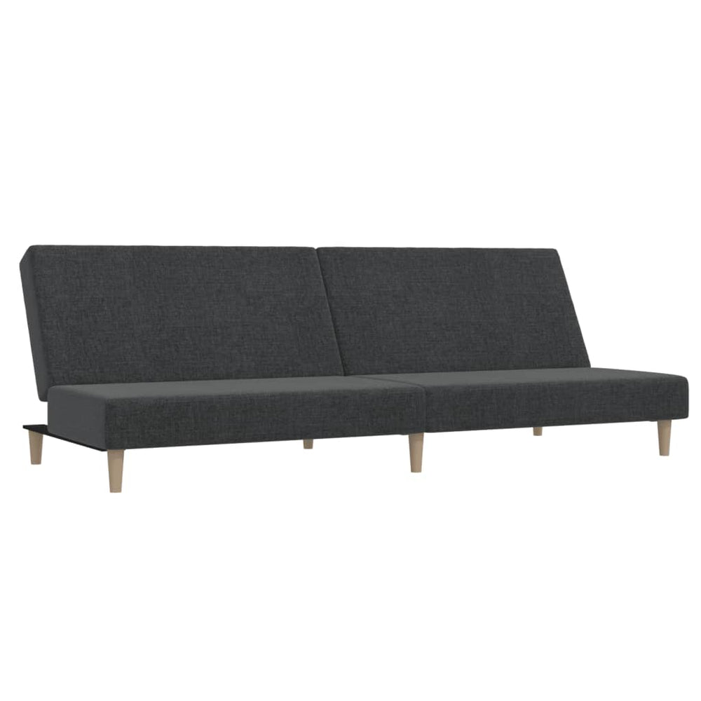 Dvivietė sofa-lova, tamsiai pilkos spalvos, audinys