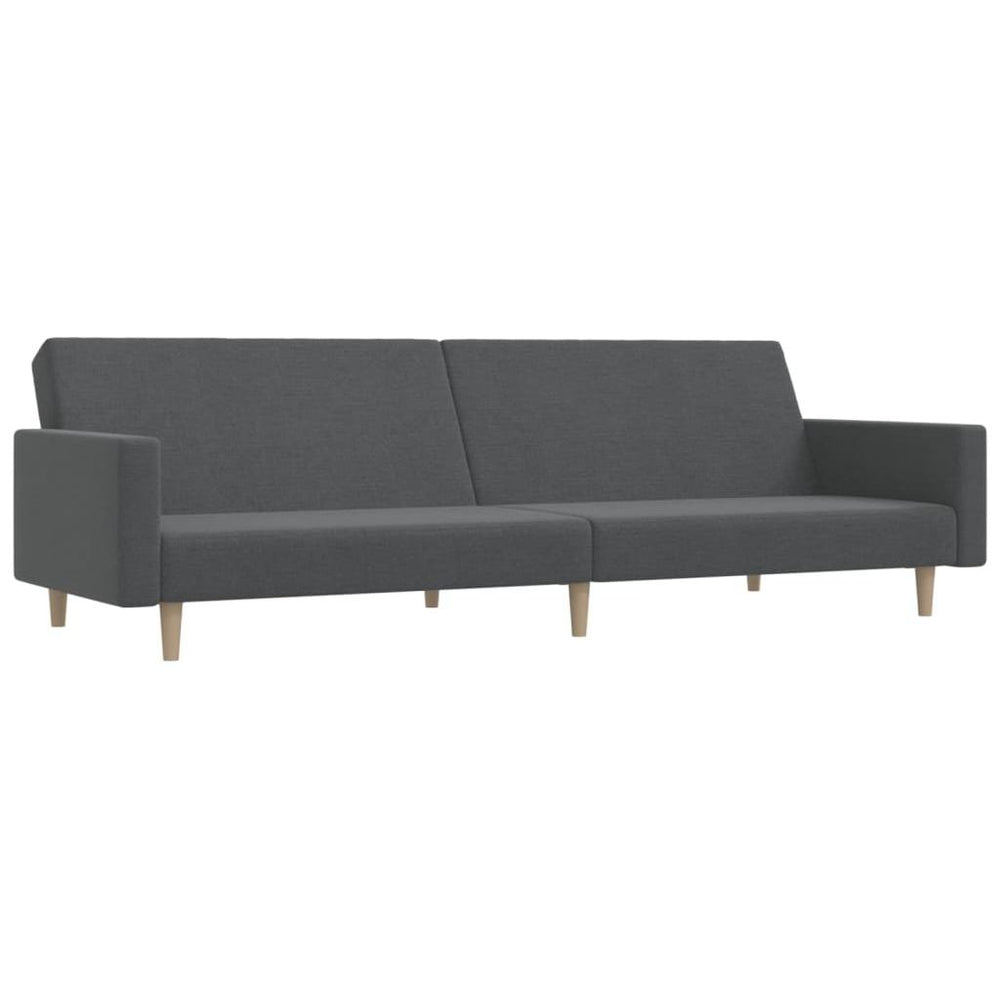 Dvivietė sofa-lova, šviesiai pilkos spalvos, audinys