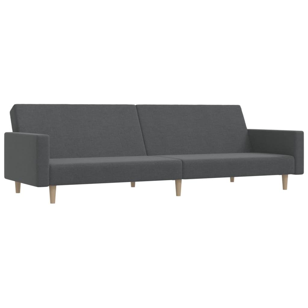 Dvivietė sofa-lova, šviesiai pilkos spalvos, audinys