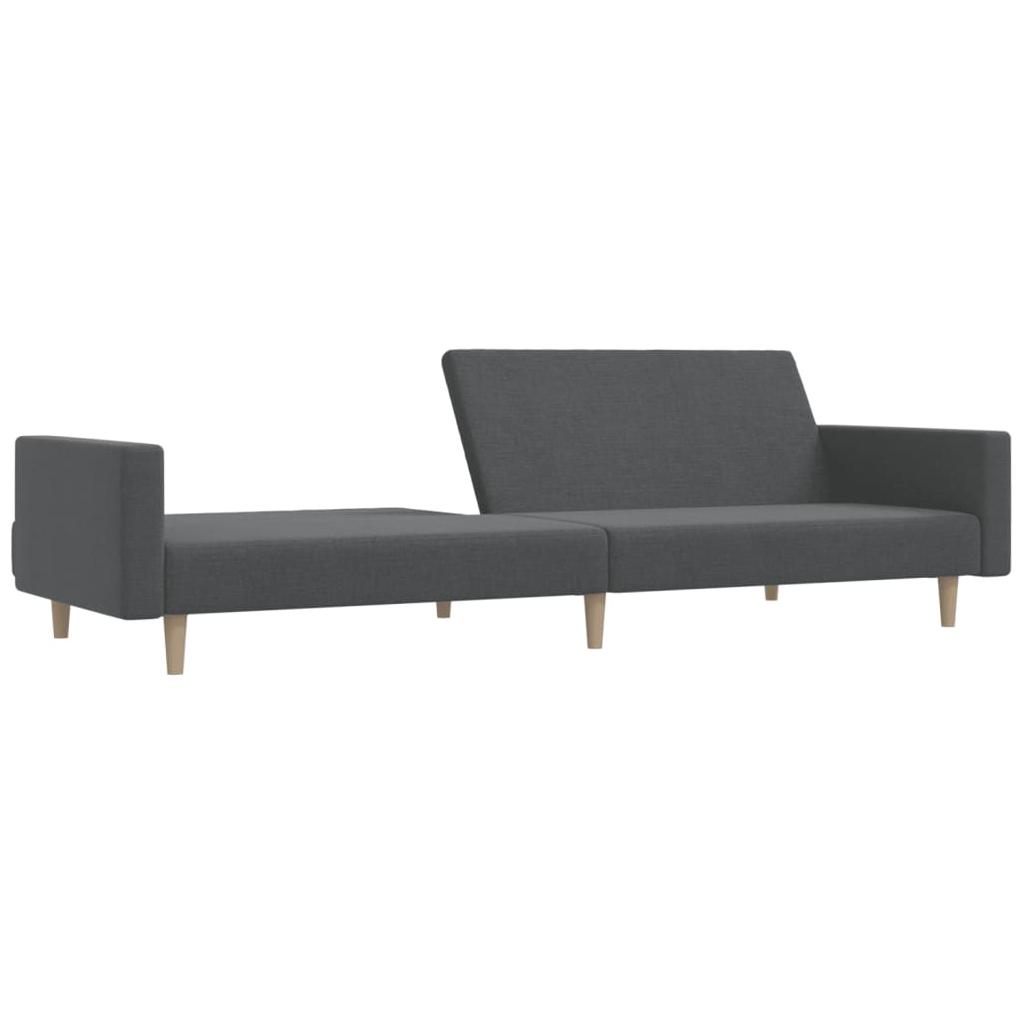 Dvivietė sofa-lova, šviesiai pilkos spalvos, audinys