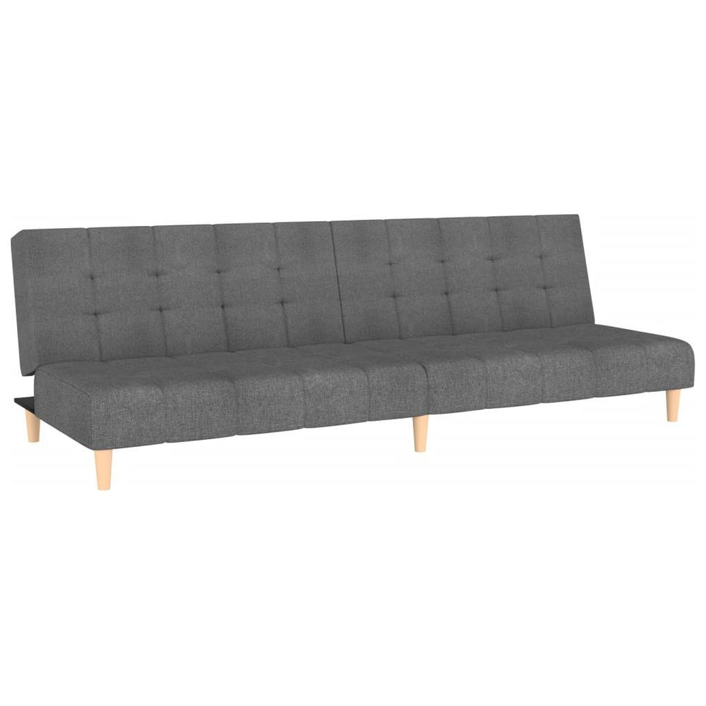 Dvivietė sofa-lova, šviesiai pilkos spalvos, audinys