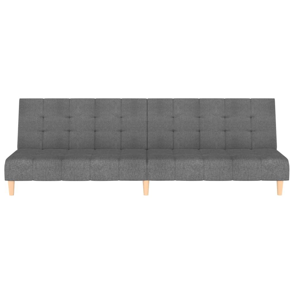 Dvivietė sofa-lova, šviesiai pilkos spalvos, audinys