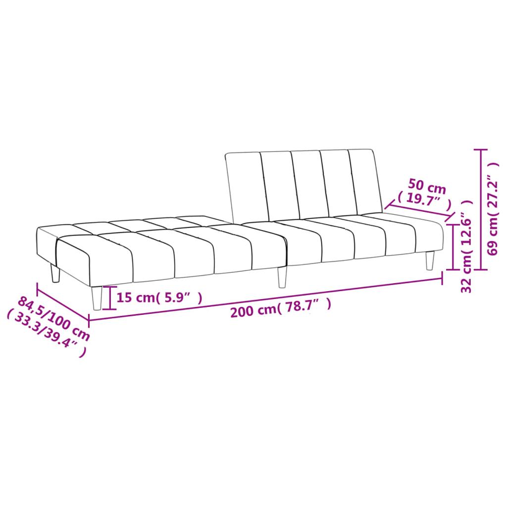 Dvivietė sofa-lova, šviesiai pilkos spalvos, audinys