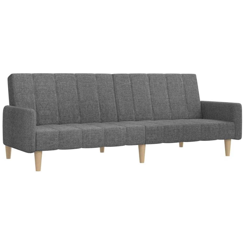 Dvivietė sofa-lova, šviesiai pilkos spalvos, audinys