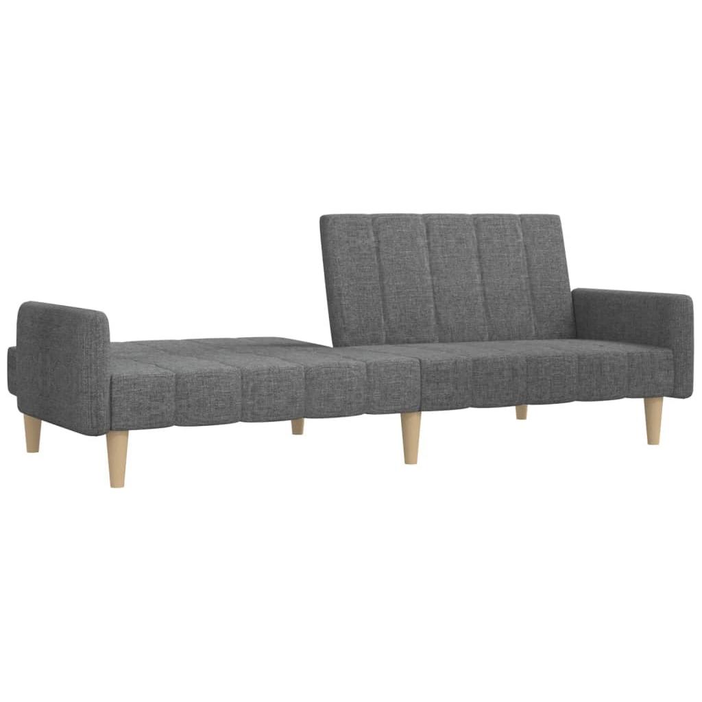 Dvivietė sofa-lova, šviesiai pilkos spalvos, audinys