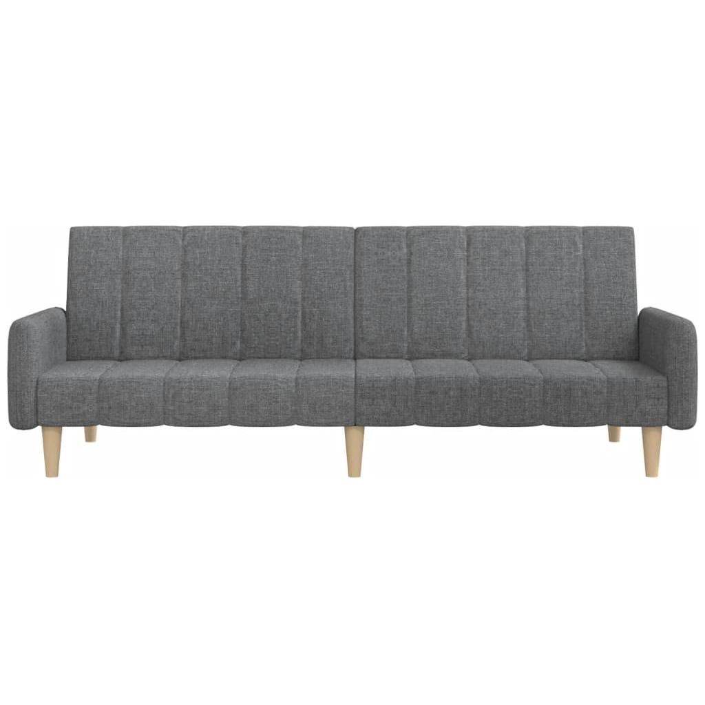 Dvivietė sofa-lova, šviesiai pilkos spalvos, audinys