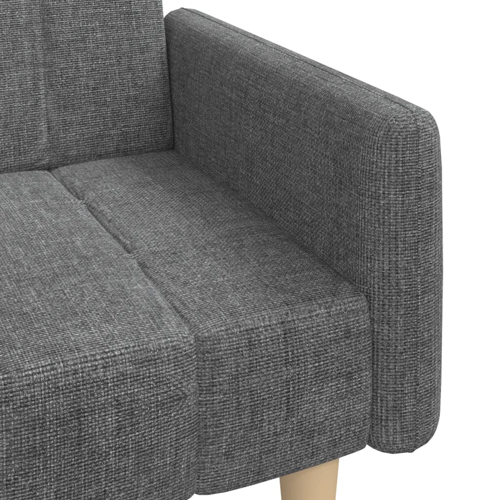 Dvivietė sofa-lova, šviesiai pilkos spalvos, audinys