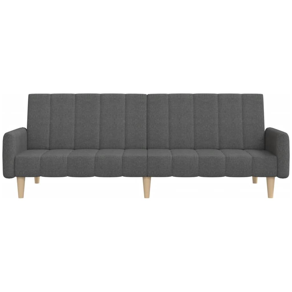 Dvivietė sofa-lova, tamsiai pilkos spalvos, audinys