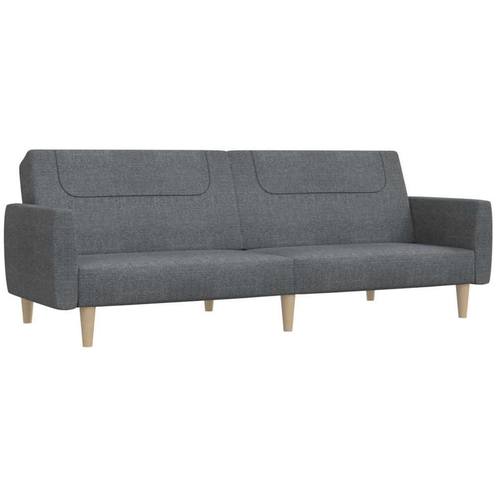 Dvivietė sofa-lova, šviesiai pilkos spalvos, audinys