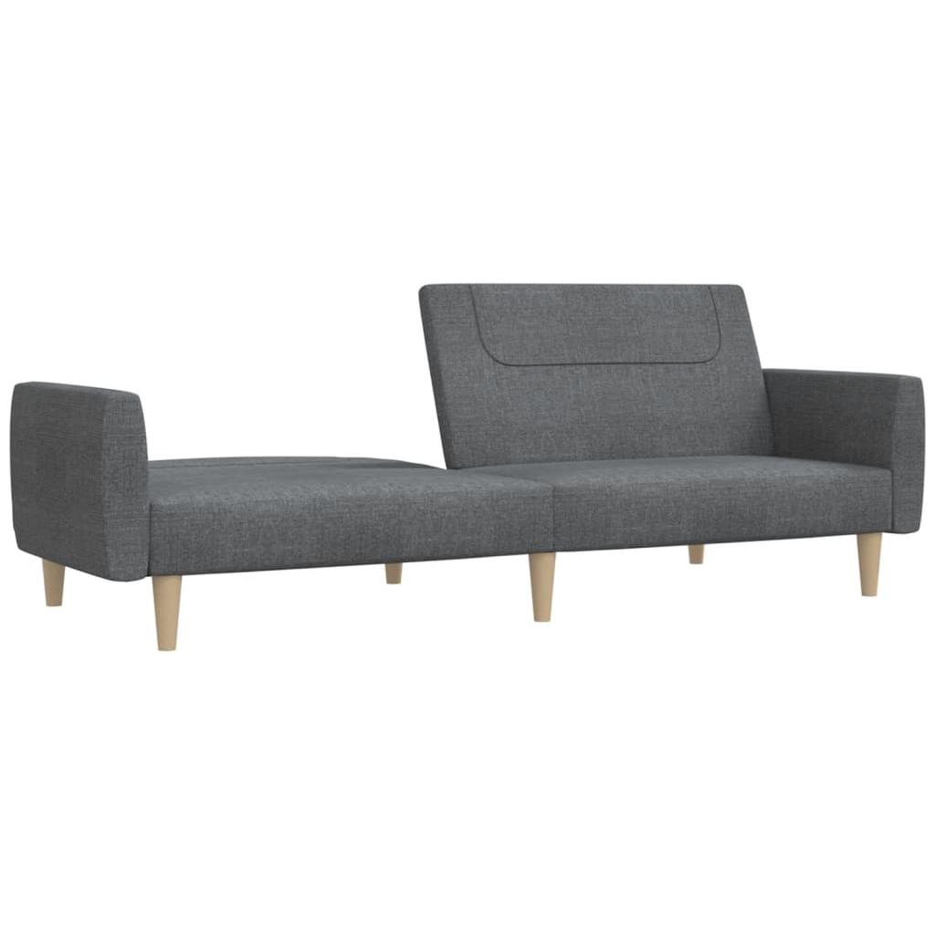 Dvivietė sofa-lova, šviesiai pilkos spalvos, audinys