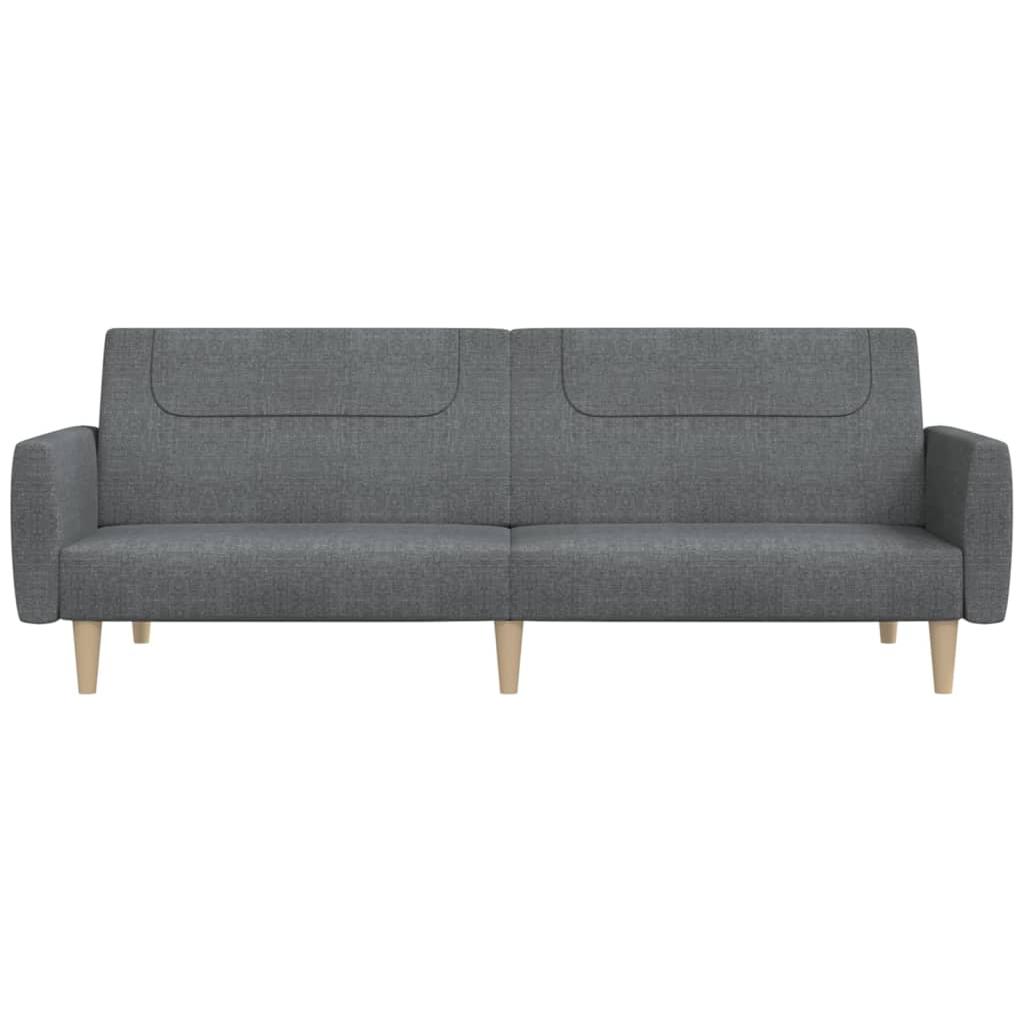 Dvivietė sofa-lova, šviesiai pilkos spalvos, audinys