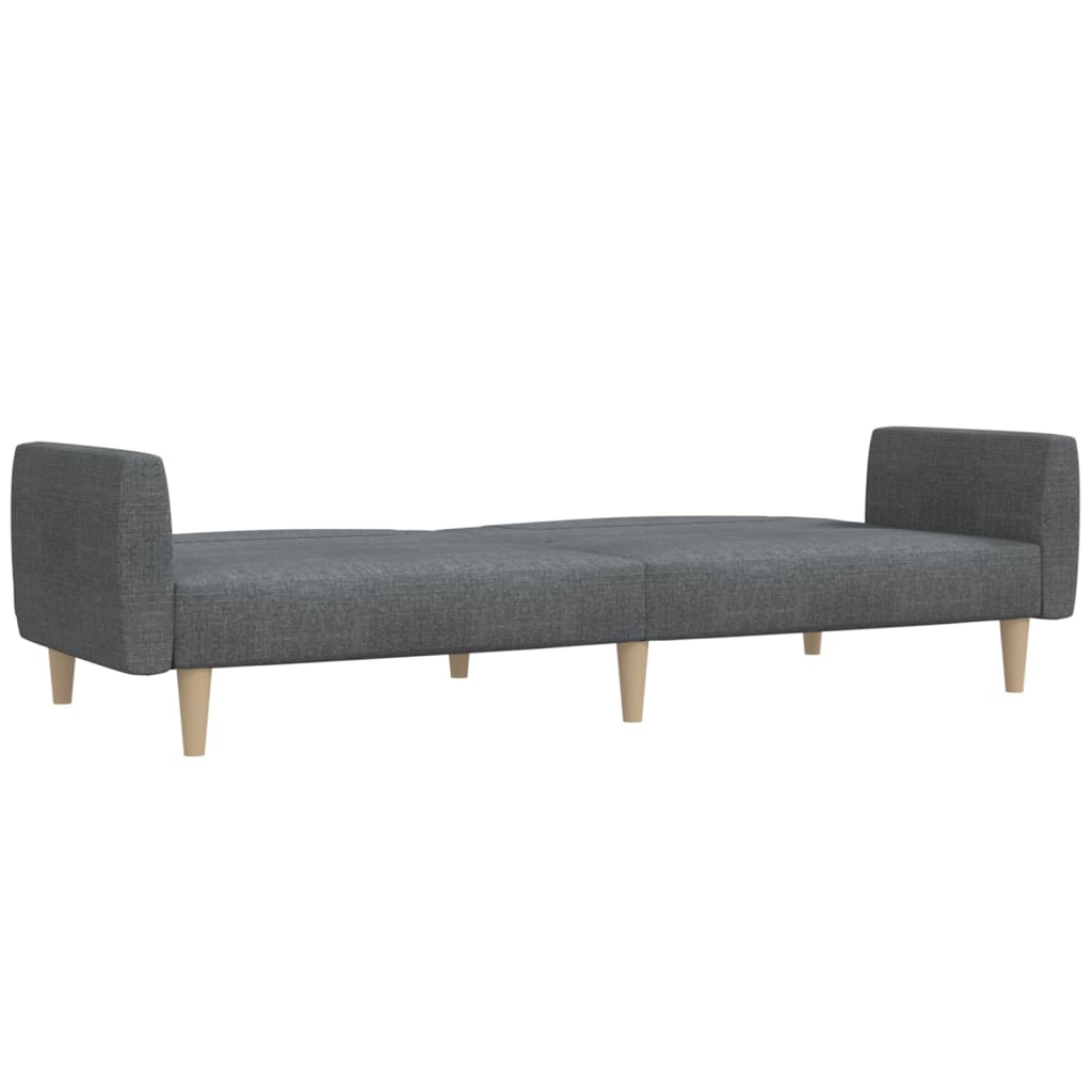 Dvivietė sofa-lova, šviesiai pilkos spalvos, audinys