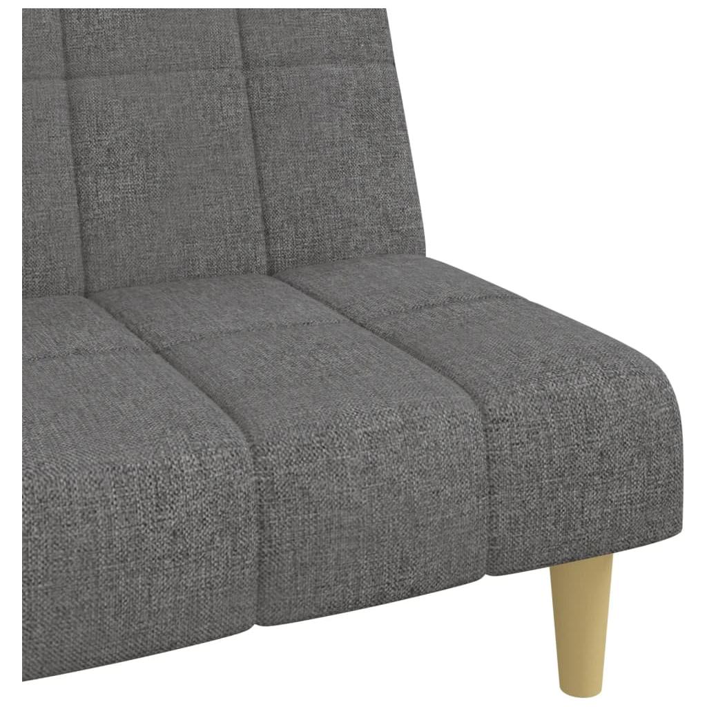 Dvivietė sofa-lova, šviesiai pilkos spalvos, audinys