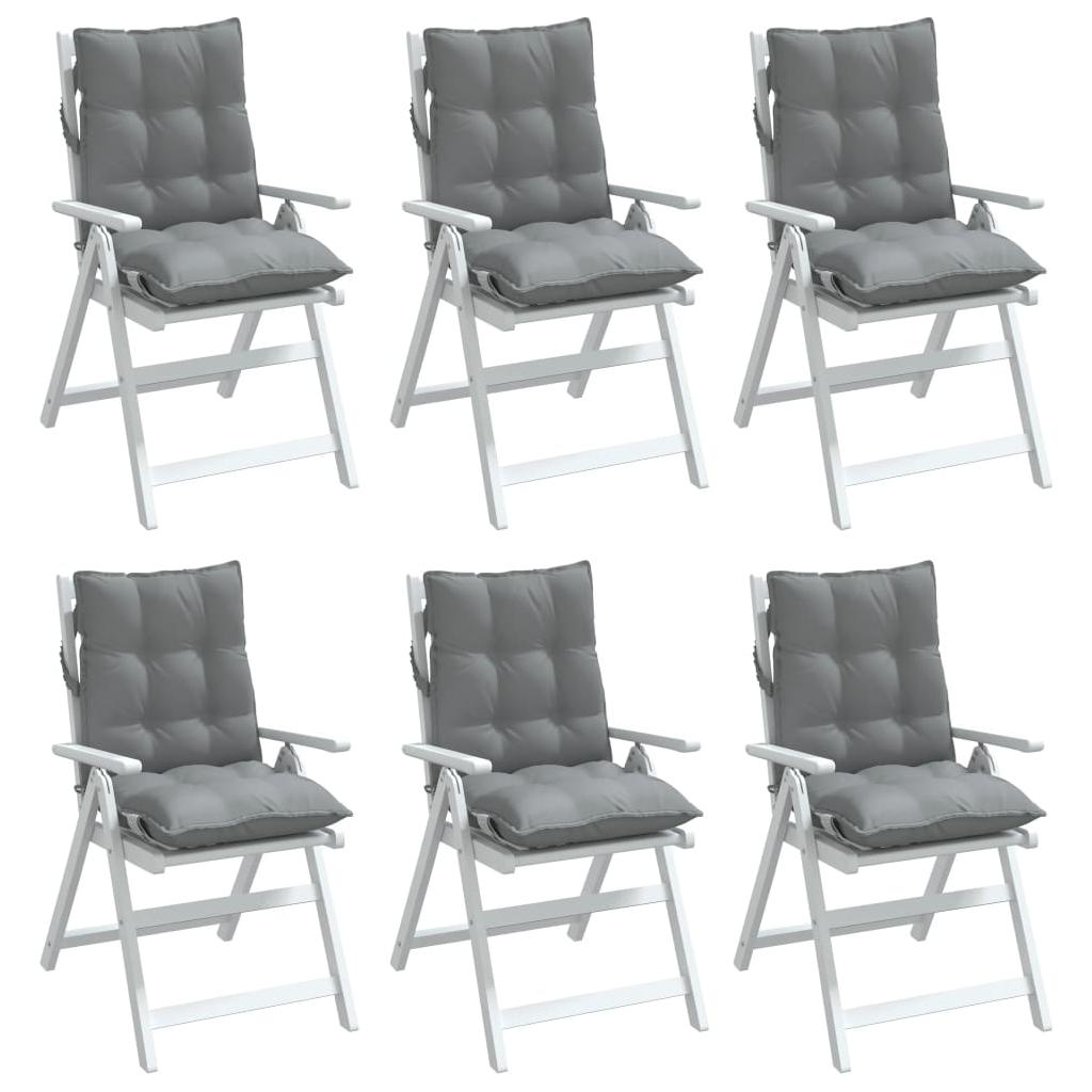 Kėdės pagalvėlės, 6vnt., pilkos, oksfordo audinys