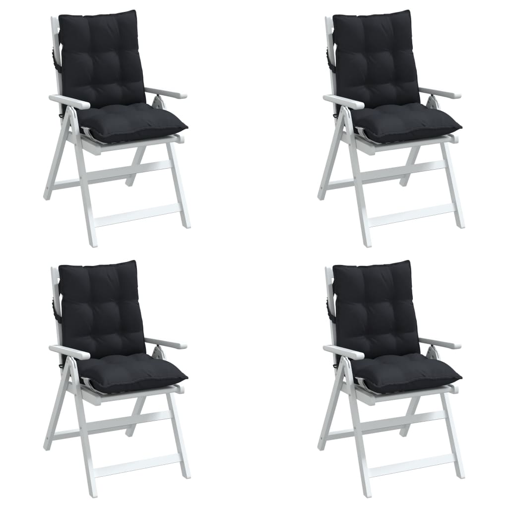 Kėdės pagalvėlės, 4vnt., juodos, oksfordo audinys