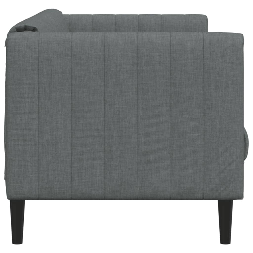 Dvivietė sofa, tamsiai pilkos spalvos, audinys