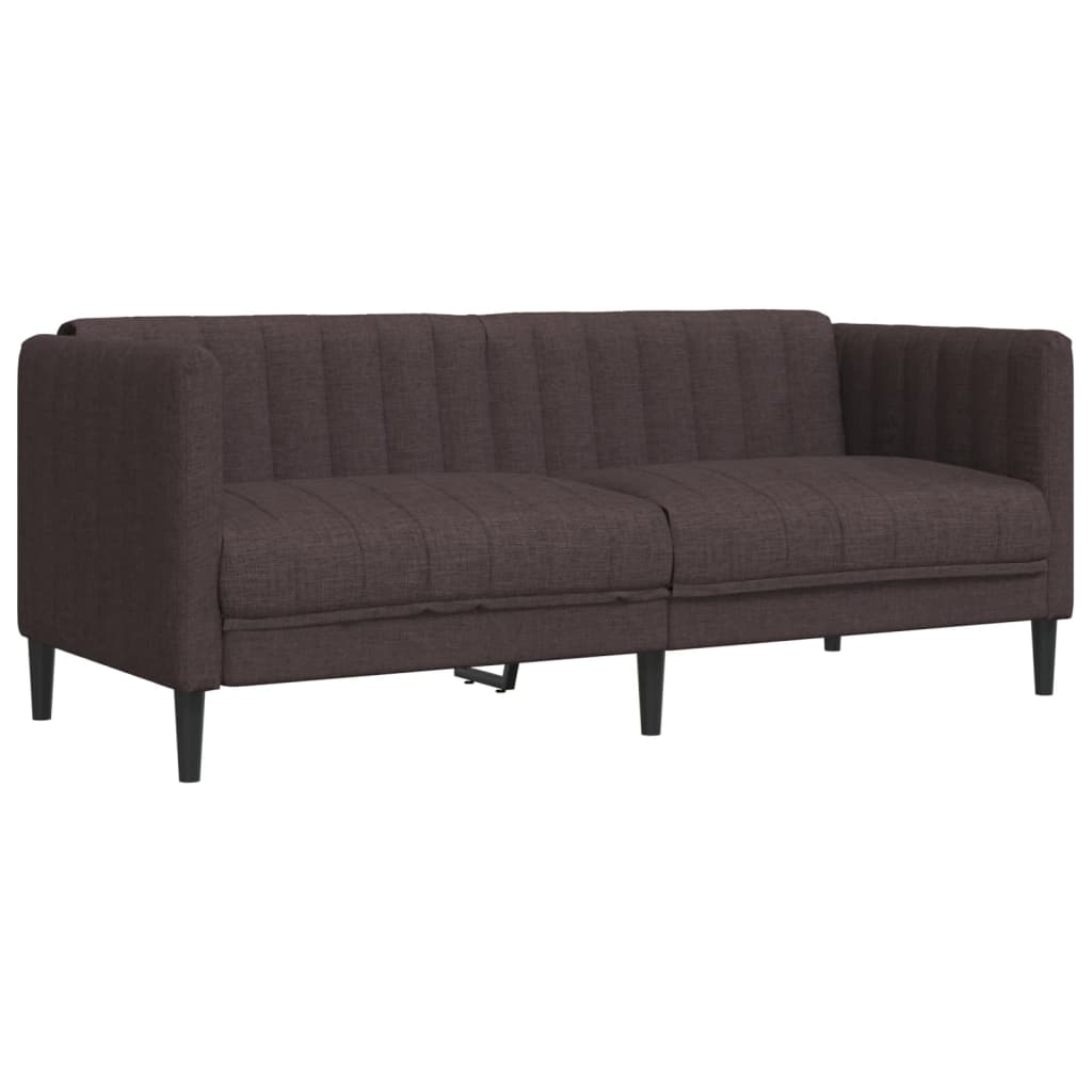 Dvivietė sofa, tamsiai rudos spalvos, audinys