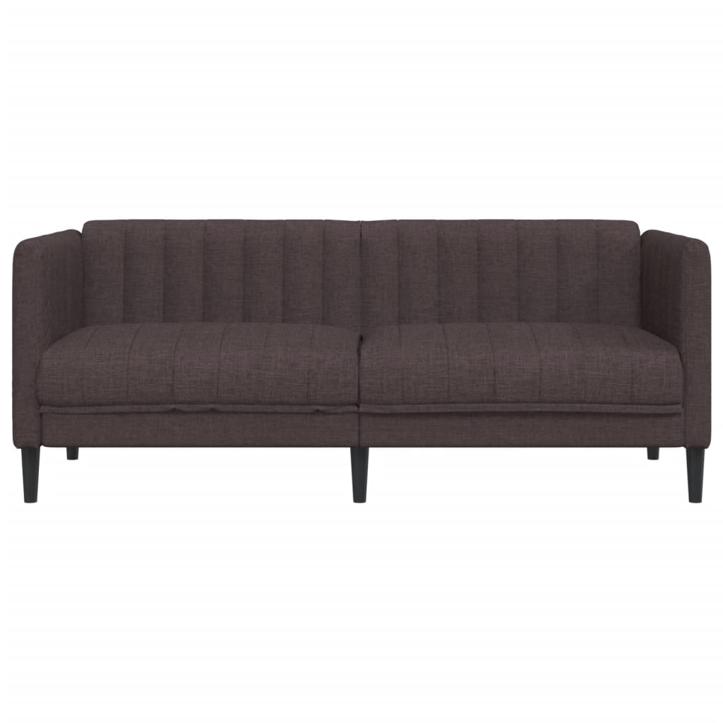 Dvivietė sofa, tamsiai rudos spalvos, audinys