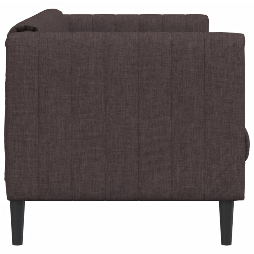 Dvivietė sofa, tamsiai rudos spalvos, audinys