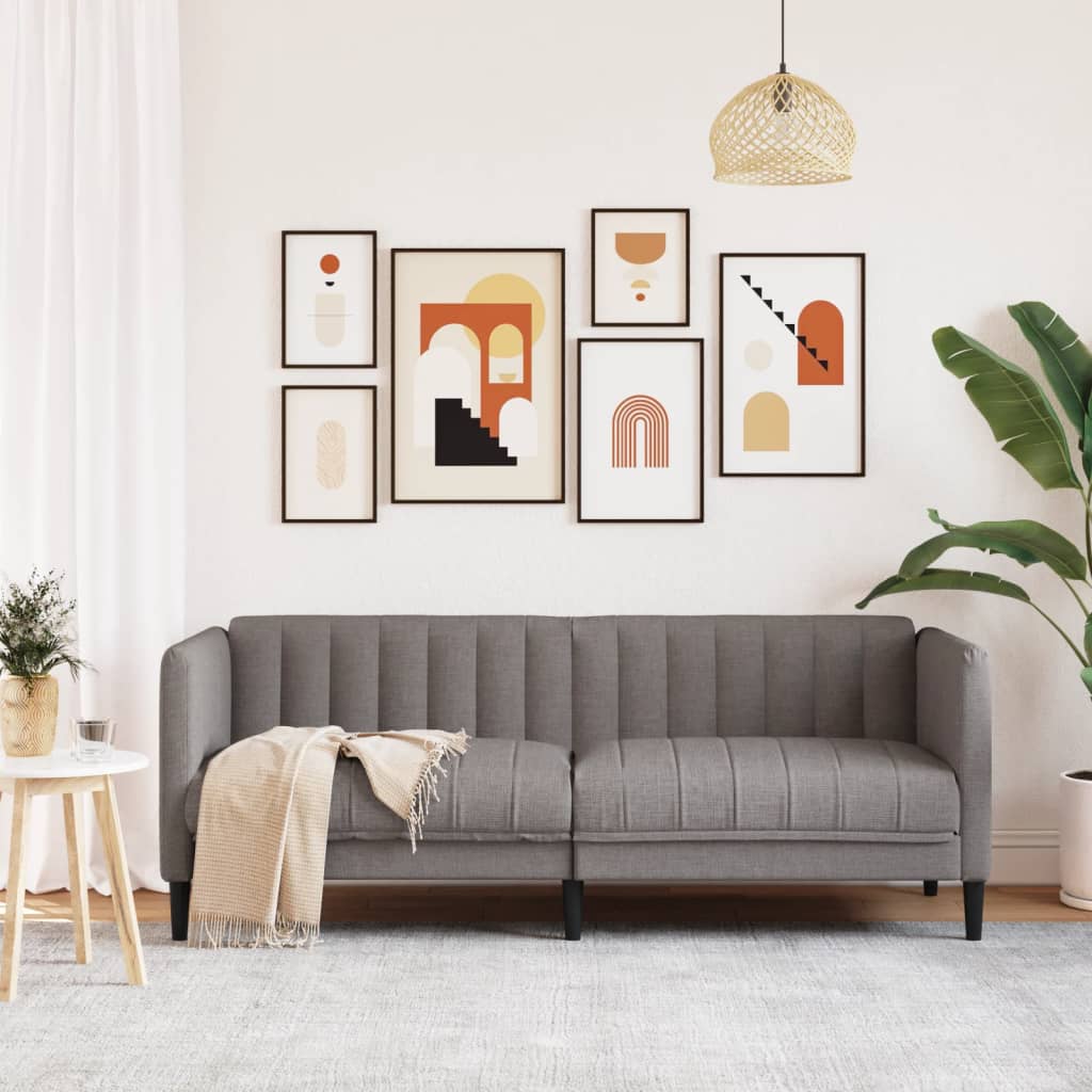 Dvivietė sofa, taupe spalvos, audinys