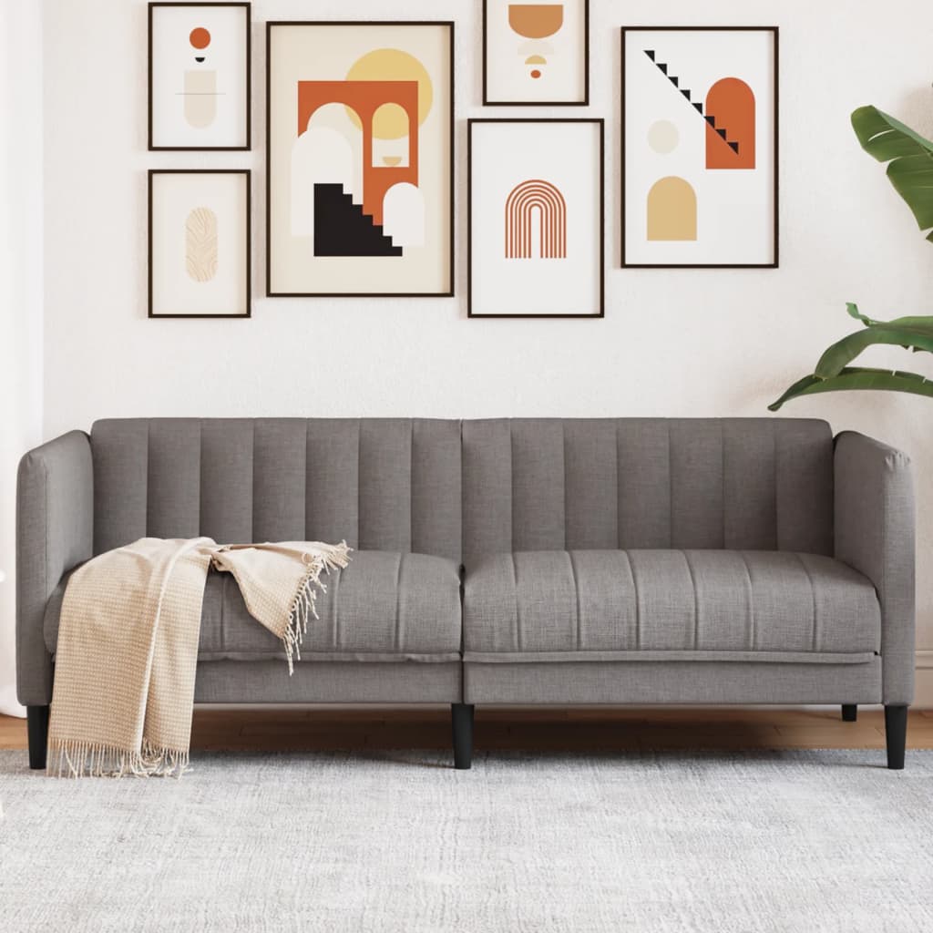 Dvivietė sofa, taupe spalvos, audinys