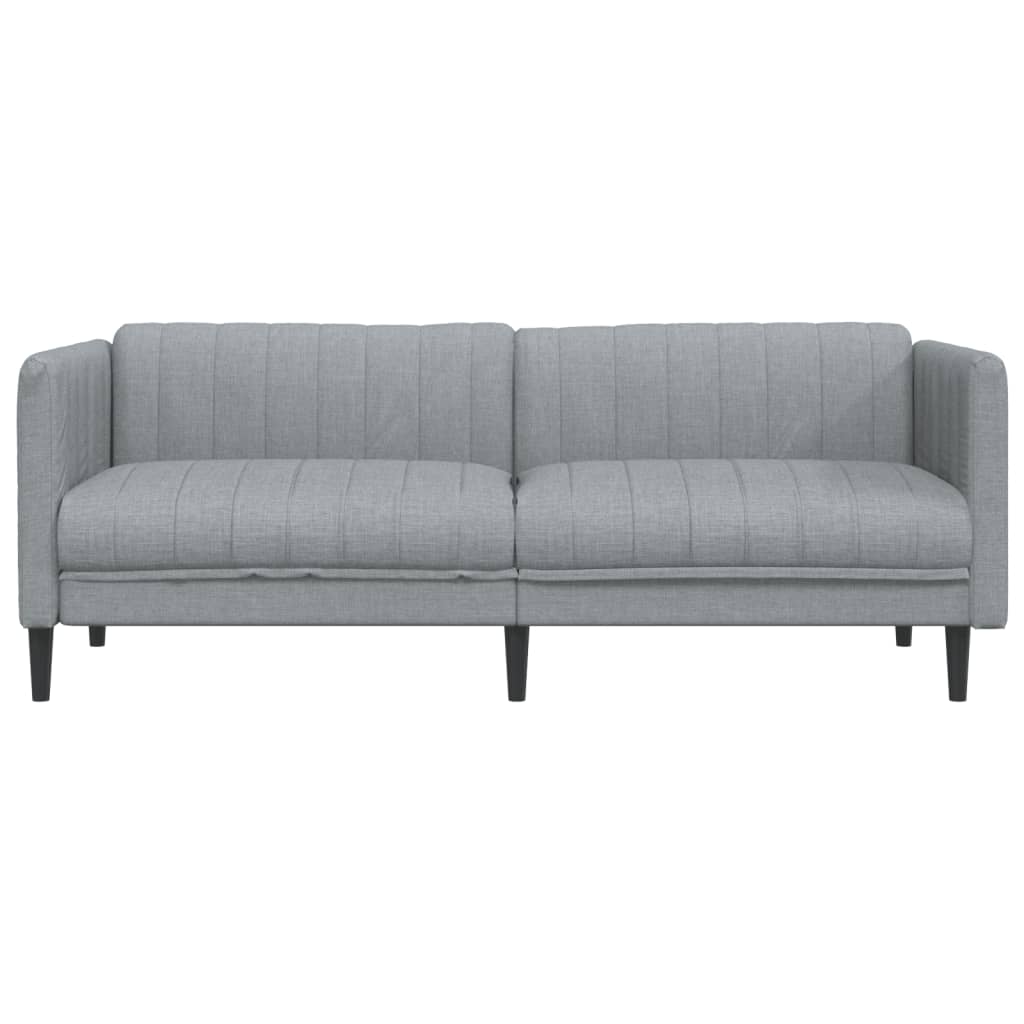 Trivietė sofa, šviesiai pilkos spalvos, audinys