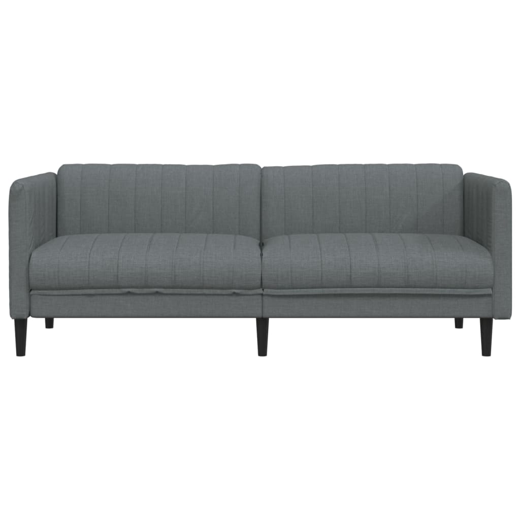 Trivietė sofa, tamsiai pilkos spalvos, audinys