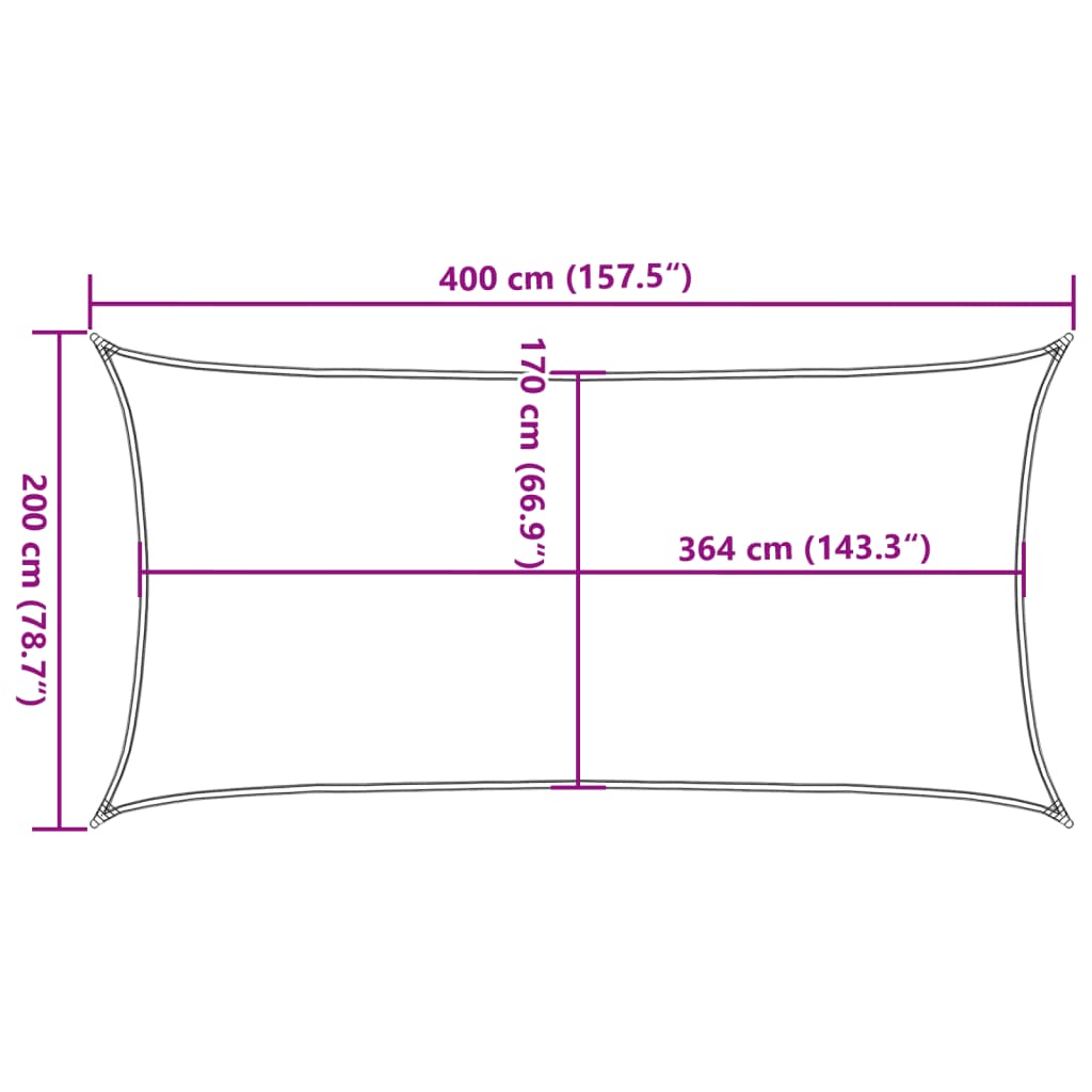 Burė nuo saulės, pilka, 4x2m, 100% oksfordo poliesteris