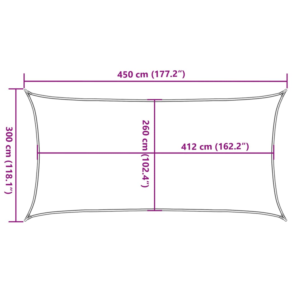 Burė nuo saulės, pilka, 4,5x3m, 100% oksfordo poliesteris