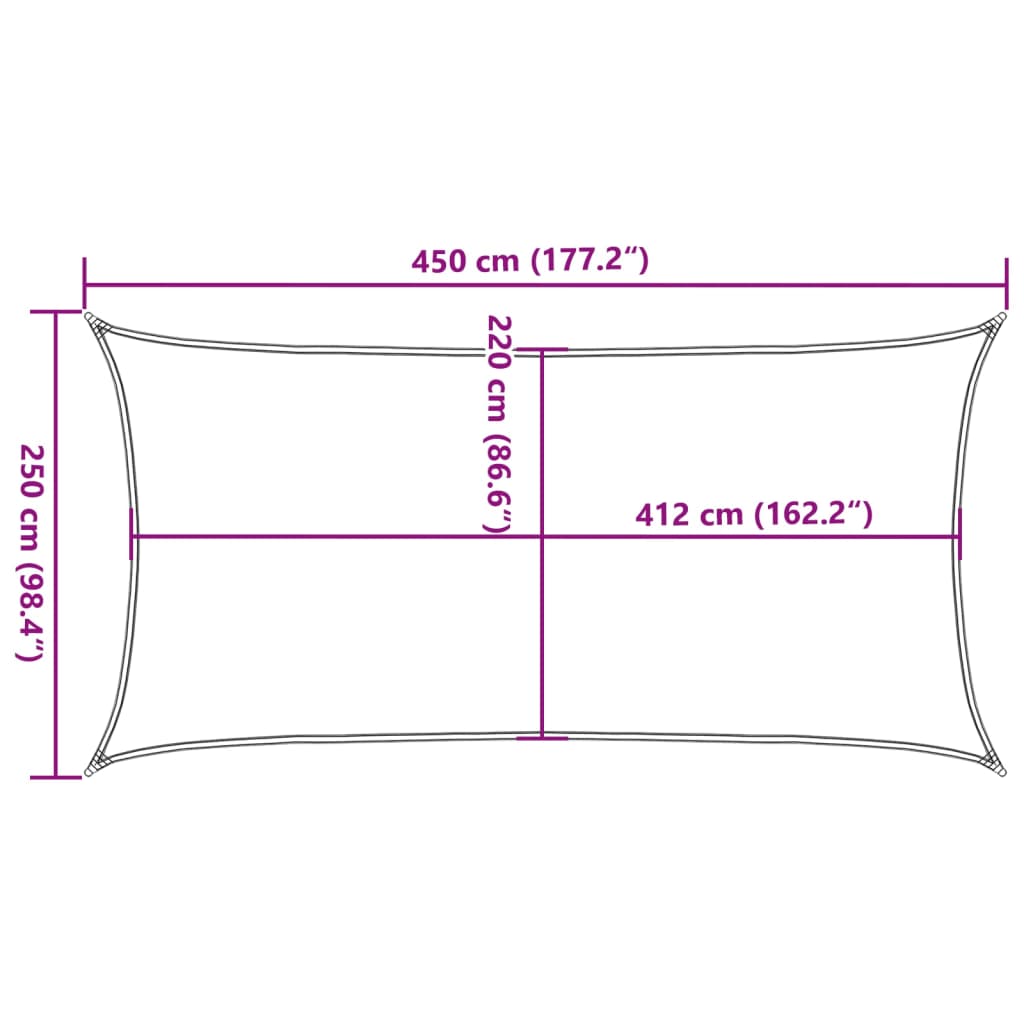 Burė nuo saulės, smėlio, 4,5x2,5m, 100% oksfordo poliesteris