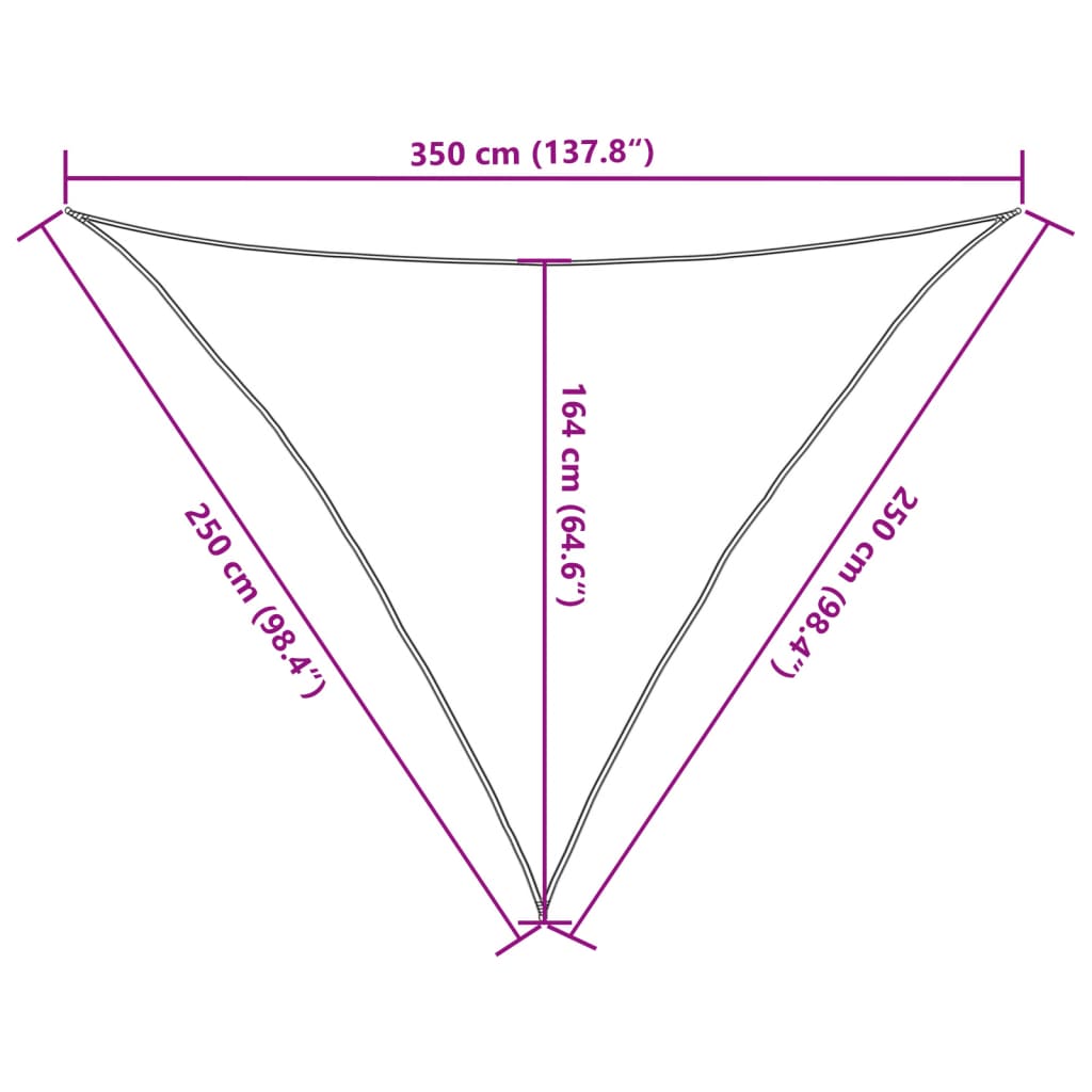 Burė nuo saulės, pilka, 2,5x2,5x3,5m, 100% oksfordo poliesteris