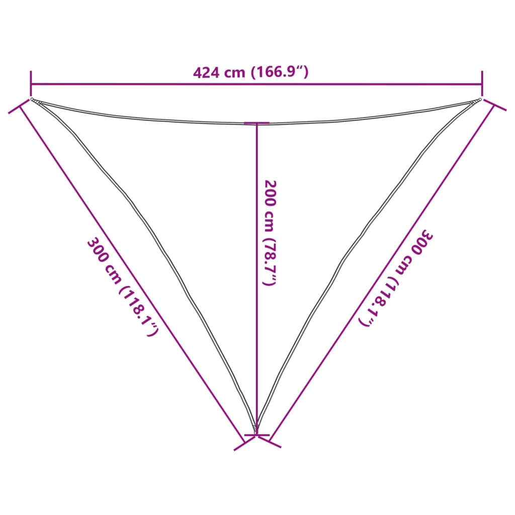 Burė nuo saulės, pilka, 3x3x4,24m, 100% oksfordo poliesteris