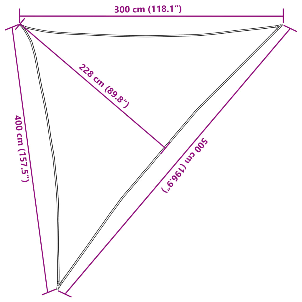 Burė nuo saulės, pilka, 3x4x5m, 100% oksfordo poliesteris