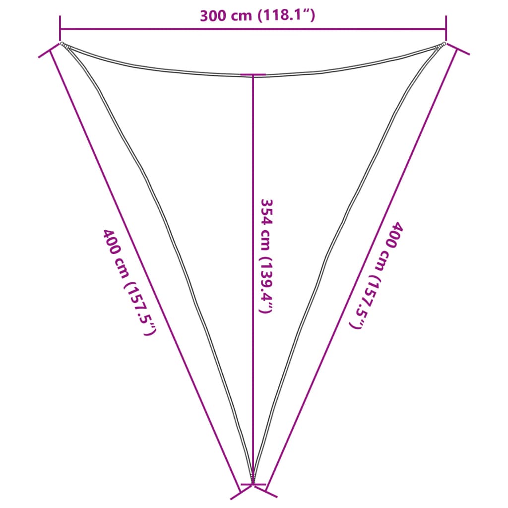 Burė nuo saulės, pilka, 3x4x4m, 100% oksfordo poliesteris