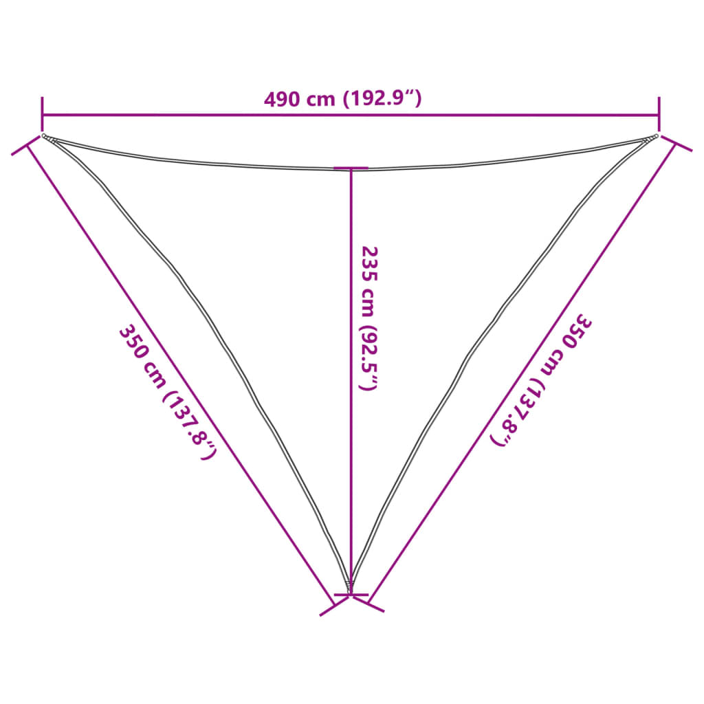 Burė nuo saulės, pilka, 3,5x3,5x4,9m, 100% oksfordo poliesteris